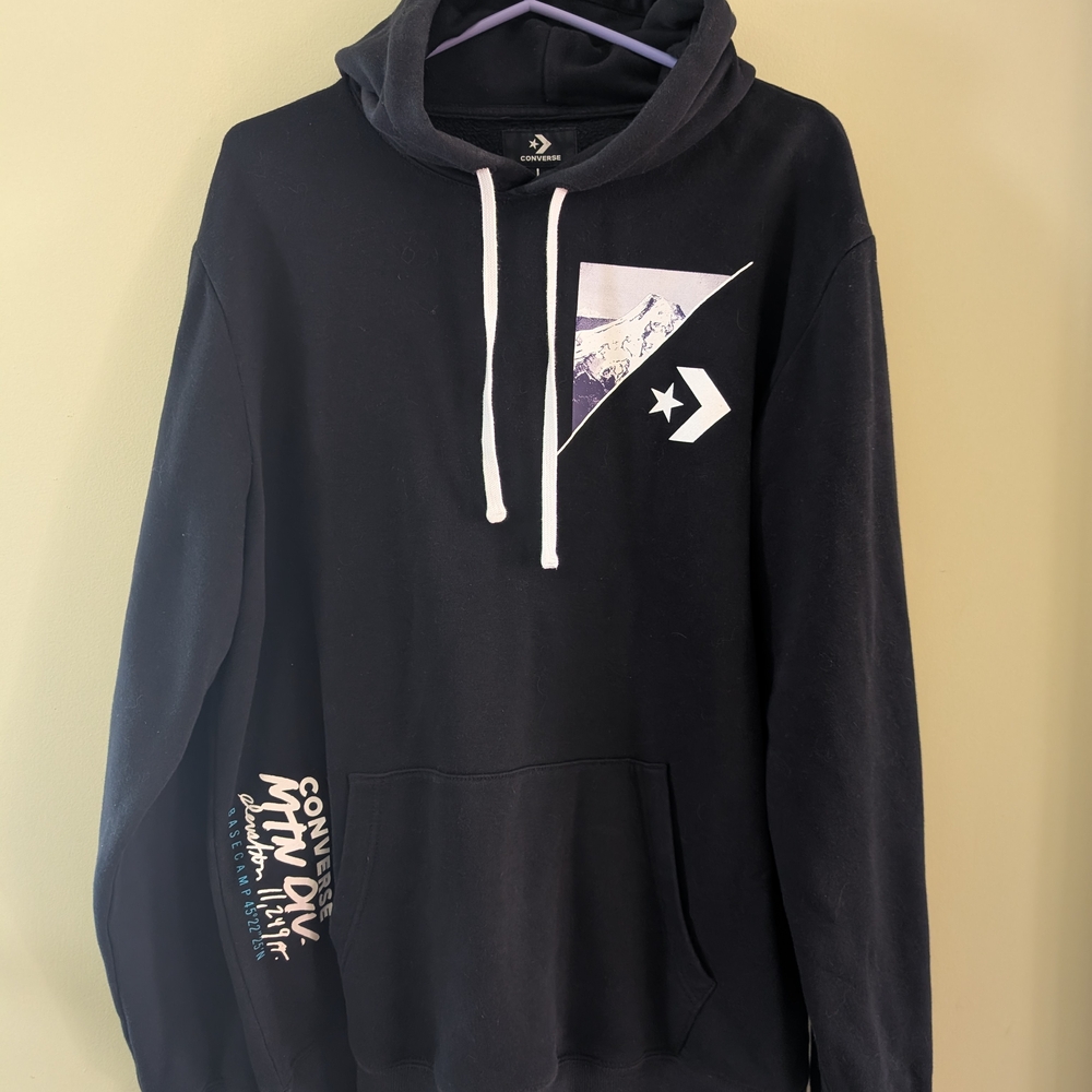 Converse Black Sweatshirt with Star Chevron Logo